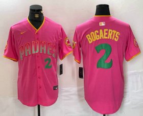 Wholesale Cheap Men\'s San Diego Padres #2 Xander Bogaerts Pink Player Number Fashion Baseball Jersey