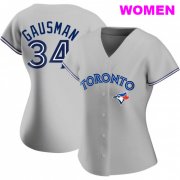 Wholesale WOMEN'S TORONTO BLUE JAYS #34 KEVIN GAUSMAN GRAY ROAD JERSEY