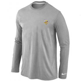 Wholesale Cheap Nike Minnesota Vikings Sideline Legend Authentic Logo Long Sleeve T-Shirt Grey