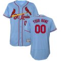 Wholesale Cheap St. Louis Cardinals Majestic Alternate Authentic Collection Flex Base Custom Jersey Light Blue