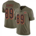 Wholesale Cheap Nike Bengals #89 Drew Sample Olive Men's Stitched NFL Limited 2017 Salute To Service Jersey