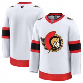 Men\'s Ottawa Senators Blank White 2024-25 Away Stitched Hockey Jersey