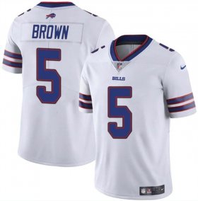 Cheap Men\'s Buffalo Bills #5 Anthony Brown White 2024 Vapor Untouchable Limited Football Stitched Jersey