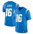 Cheap Men's Los Angeles Chargers #16 Casey Bauman Blue 2024 Vapor Limited Football Stitched Jersey