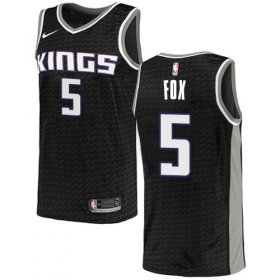 Wholesale Cheap Women\'s Sacramento Kings #5 De\'Aaron Fox Black Basketball Swingman Statement Edition Jersey