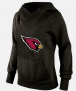 Wholesale Cheap Women's Arizona Cardinals Logo Pullover Hoodie Black