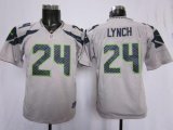 Wholesale Cheap Nike Seahawks #24 Marshawn Lynch Grey Alternate Youth Stitched NFL Elite Jersey