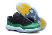 Wholesale Cheap Air Jordan 11 Low Green Sneakerin Shoes Green/black