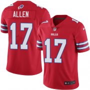 Wholesale Cheap Nike Bills #17 Josh Allen Red Men's Stitched NFL Limited Rush Jersey