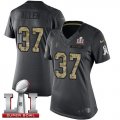 Wholesale Cheap Nike Falcons #37 Ricardo Allen Black Super Bowl LI 51 Women's Stitched NFL Limited 2016 Salute to Service Jersey