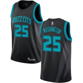 Wholesale Cheap Hornets #25 PJ Washington Black Basketball Jordan Swingman City Edition 2018-19 Jersey