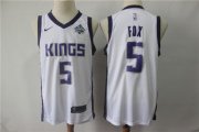 Wholesale Cheap Kings 5 De'Aaron Fox White Nike Swingman Jersey