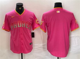 Wholesale Cheap Men\'s San Diego Padres Blank Pink Cool Base Stitched Baseball Jersey