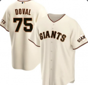 Wholesale Cheap Men's San Francisco Giants #75 Camilo Doval Cream Home Nike Jersey