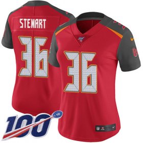 Wholesale Cheap Nike Buccaneers #36 M.J. Stewart Red Team Color Women\'s Stitched NFL 100th Season Vapor Untouchable Limited Jersey