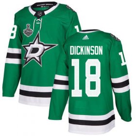 Cheap Adidas Stars #18 Jason Dickinson Green Home Authentic Youth 2020 Stanley Cup Final Stitched NHL Jersey