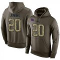 Wholesale Cheap NFL Men's Nike New York Giants #20 Janoris Jenkins Stitched Green Olive Salute To Service KO Performance Hoodie