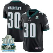 Wholesale Cheap Nike Eagles #30 Corey Clement Black Alternate Super Bowl LII Champions Men's Stitched NFL Vapor Untouchable Limited Jersey