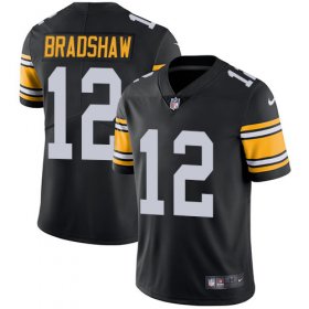 Wholesale Cheap Nike Steelers #12 Terry Bradshaw Black Alternate Youth Stitched NFL Vapor Untouchable Limited Jersey