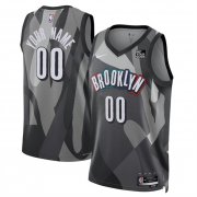 Cheap Men's Brooklyn Nets Active Player Custom Gray 2024-25 City Edition Stitched Basketball Jersey