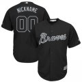 Wholesale Cheap Atlanta Braves Majestic 2019 Players' Weekend Cool Base Roster Custom Jersey Black