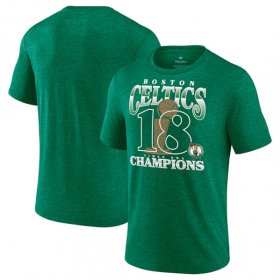 Wholesale Cheap Men\'s Boston Celtics Kelly Green 18-Time NBA Finals Champions Tri-Blend T-Shirt