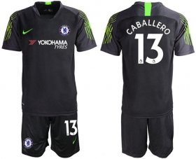 Wholesale Cheap Chelsea #13 Caballero Black Goalkeeper Soccer Club Jersey