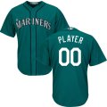 Wholesale Cheap Seattle Mariners Majestic Cool Base Custom Jersey Northwest Green