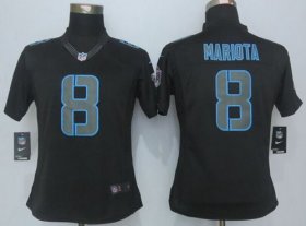 Wholesale Cheap Nike Titans #8 Marcus Mariota Black Impact Women\'s Stitched NFL Limited Jersey