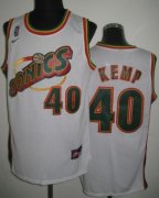 Wholesale Cheap Seattle Supersonics #40 Shawn Kemp 1995-96 White Swingman Jersey