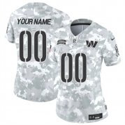 Cheap Women's Washington Commanders Active Player Custom 2024 F.U.S.E Arctic Camo Salute To Service(Run Small)