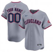 Cheap Men's Cleveland Guardians Active Player Custom Gray Alternate Limited Stitched Baseball Jersey