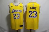 Wholesale Cheap Lakers 23 Anthony Davis Yellow Nike Swingman Jersey