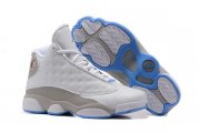 Wholesale Cheap Air Jordan 13 Retro Shoes White/Gray-UNC Blue