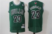 Wholesale Cheap Men's Chicago Bulls #23 Michael Jordan Green Hardwood Classics Soul Swingman Throwback Jersey