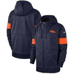 Wholesale Cheap Denver Broncos Nike Sideline Performance Full-Zip Hoodie Navy