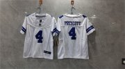 Cheap Women's Dallas Cowboys #4 Dak Prescott White 2023 F.U.S.E. Limited Football Stitched Jersey(Run Small)