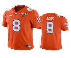 Wholesale Cheap Men's Clemson Tigers #8 Justyn Ross Orange 2020 National Championship Game Jersey