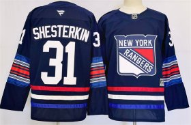 Cheap Men\'s New York Rangers #31 Igor Shesterkin Navy 2024-25 Stitched Jersey