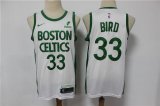 Wholesale Cheap Men's Boston Celtics #33 Larry Bird White 2021 Nike City Edition Swingman Stitched NBA Jersey With The Sponsor Logo