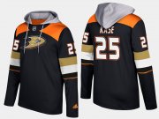 Wholesale Cheap Ducks #25 Ondrej Kase Black Name And Number Hoodie