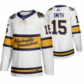 Wholesale Cheap Adidas Predators #15 Craig Smith Men's White 2020 Winter Classic Retro Authentic NHL Jersey