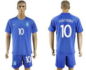 Wholesale Cheap Greece #10 Fortounis Away Soccer Country Jersey