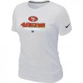 Wholesale Cheap Women's Nike San Francisco 49ers Critical Victory NFL T-Shirt White