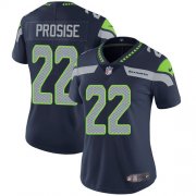 Wholesale Cheap Nike Seahawks #22 C. J. Prosise Steel Blue Team Color Women's Stitched NFL Vapor Untouchable Limited Jersey