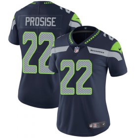 Wholesale Cheap Nike Seahawks #22 C. J. Prosise Steel Blue Team Color Women\'s Stitched NFL Vapor Untouchable Limited Jersey