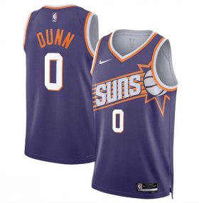 Men\'s Phoenix Suns #0 Ryan Dunn Purple 2024 Draft Icon Edition Stitched Basketball Jersey