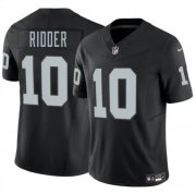 Cheap Men's Las Vegas Raiders #10 Desmond Ridder Black 2024 F.U.S.E. Vapor Stitched Football Jersey