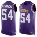 Wholesale Cheap Nike Vikings #54 Eric Kendricks Purple Team Color Men's Stitched NFL Limited Tank Top Jersey