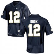 Wholesale Cheap Notre Dame Fighting Irish 12 Ian Book Navy College Football Jersey